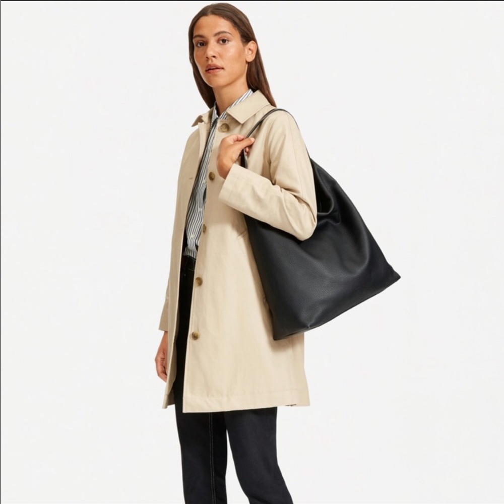 Everlane Black Leather Hobo Bag